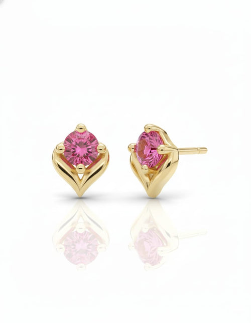 Aria — 925 Silver Cubic Zirconia Solitaire Studs | Rhodium Plated