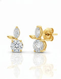Luna — 925 Silver Crystal Cluster Studs | Rhodium Plated