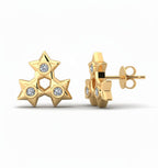Stella — 925 Silver Halo Sparkle Studs | Rhodium Plated