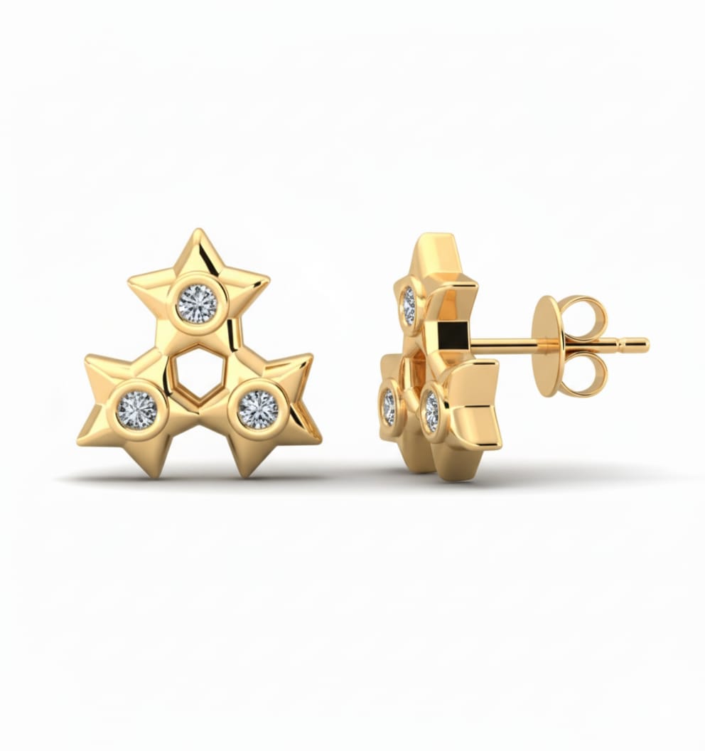 Stella — 925 Silver Halo Sparkle Studs | Rhodium Plated