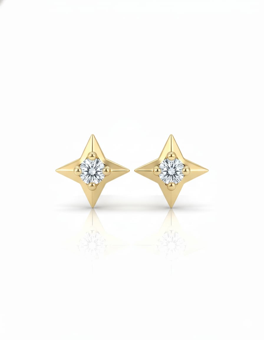 Noor — Mughal-Inspired Multi-Stone Studs | 925 Silver Rhodium